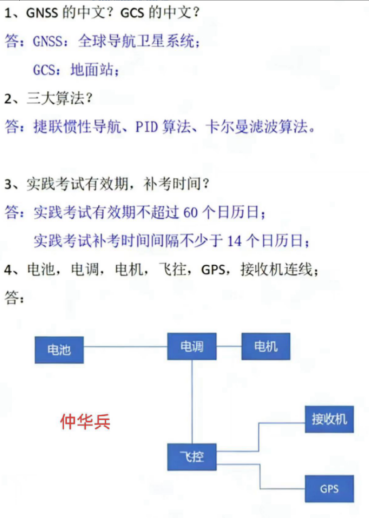 仲华兵口试真题-更炽热无人机CAAC执照备考